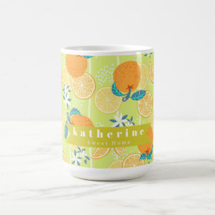 Caneca De Café Orange Summer Green
