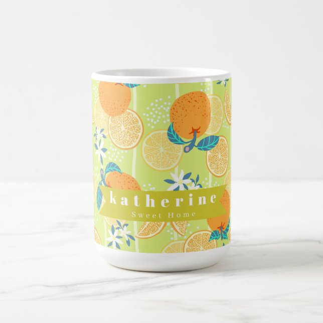 Caneca De Café Orange Summer Green (Centro)