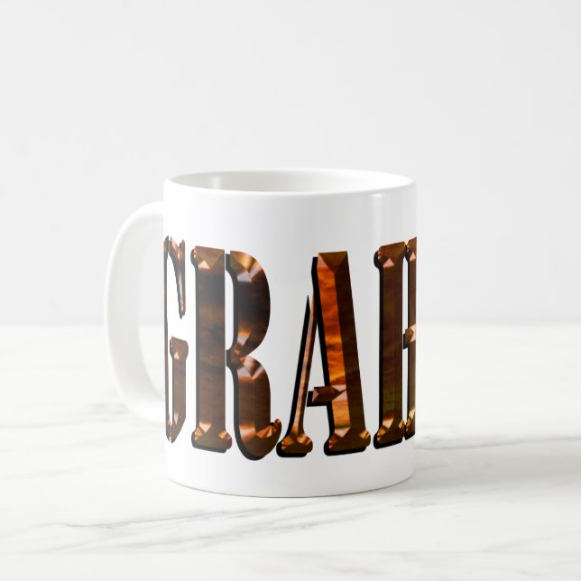 Caneca De Café Orange Sunset Graham Name (Frente Esquerda)