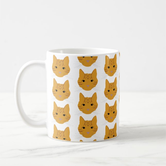 Caneca De Café Orange Tabby Cats on Mug (Esquerda)