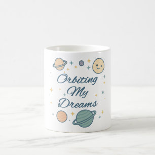 Caneca De Café Orbitando meus sonhos