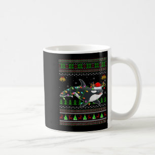 Caneca De Café Orca Baleia Feia de Natal Doce Papai noel Anima
