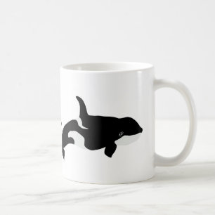 Caneca De Café Orca - Ilustração de baleia Cetacea White