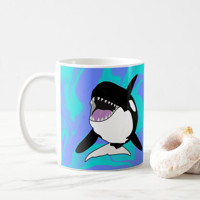 Caneca De Café Orca Killer Whale (Com Donut)