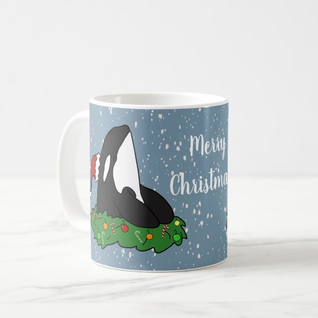 Caneca De Café Orca Natal (Frente Esquerda)