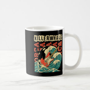 Caneca De Café Orca tocando guitarra respeite o oceano dos locais