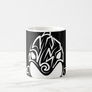 Caneca De Café Orca Tribal Negra
