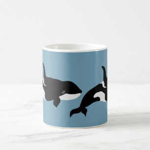 Caneca De Café Orca Whale Illustration Cetacea