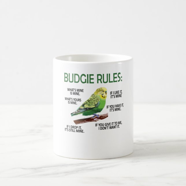 Caneca De Café Orçador Orçamentário Lover Parakeet Bird Budgeriga (Centro)