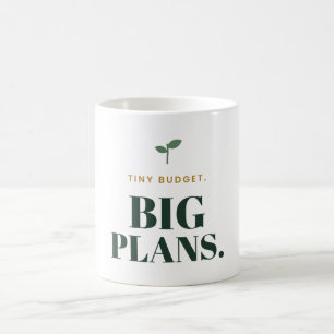 Caneca De Café Orçamento Minúsculo Grandes Planos Tipografia de E