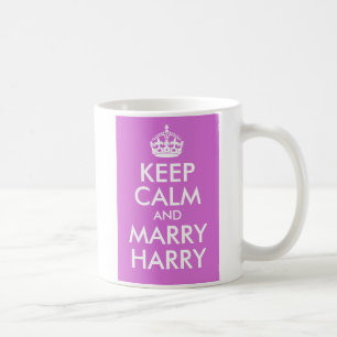 Caneca De Café Orchid Mantenha Calma e Casado Harry