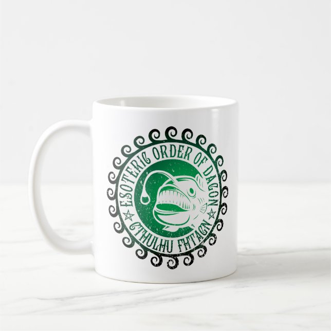 Caneca De Café Ordem Esotérica de Dagon Innsmouth Lovecraft (Esquerda)