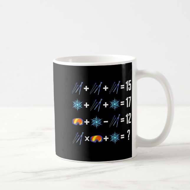 Caneca De Café Ordem matemática de operação esqui flocos de neve  (Direita)