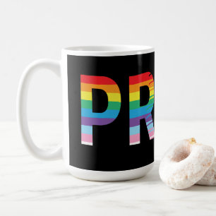 Caneca De Café ORDENAR Sinalizador LGBTQIA Arco-Íris, Letra Prior