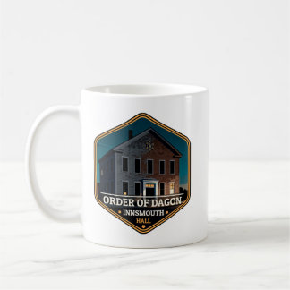 Caneca De Café Order of Dagon Hall Innsmouth Vintage Travel Badge