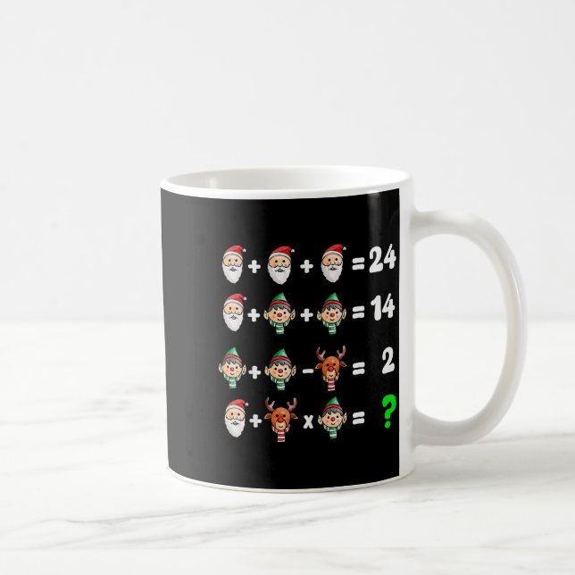 Caneca De Café Order Of Operations Quiz Christmas Math Teacher Xm (Direita)