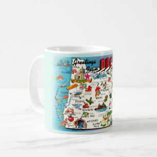 Caneca De Café Oregon Map Mug