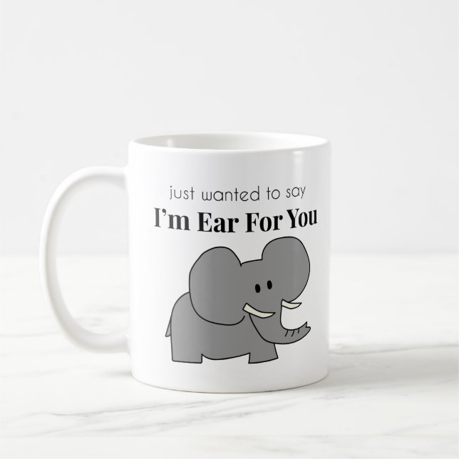 Caneca De Café Orelha Para Você, Elefante Mug (Esquerda)