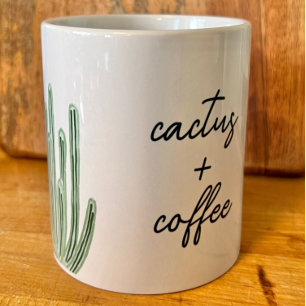 Caneca De Café Organ Pipe Cactus Plus Café Watercolor Mug