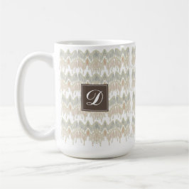 Caneca De Café Orgânico Boho Abstrato Macrame