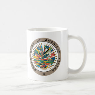 Caneca De Café Organização dos Estados Americanos, inglesa
