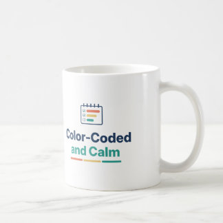 Caneca De Café Organizada e Amante de Planejadores Códigos de Cor