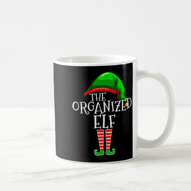Caneca De Café Organized Elf Group Matching Family Christmas  (Direita)