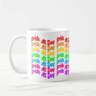 Caneca De Café Orgulhar Cores Arco-Íris do Dia Inteiro LGBTQ+