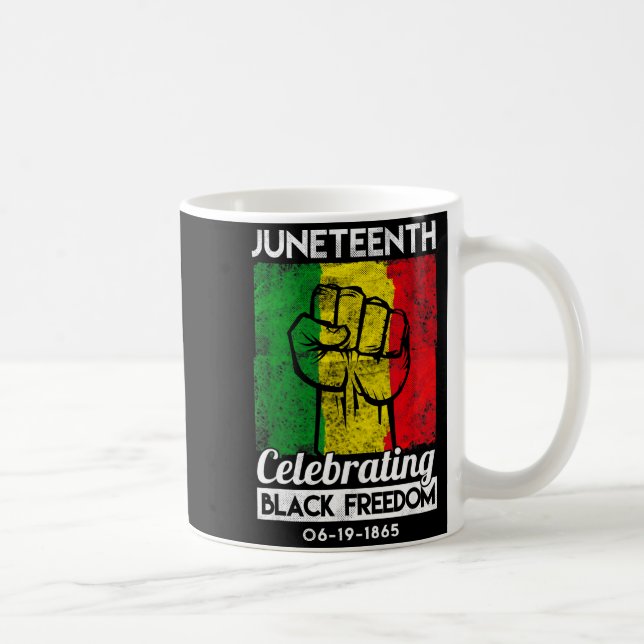 Caneca De Café Orgulho africano mês da história negra juneteenth (Direita)