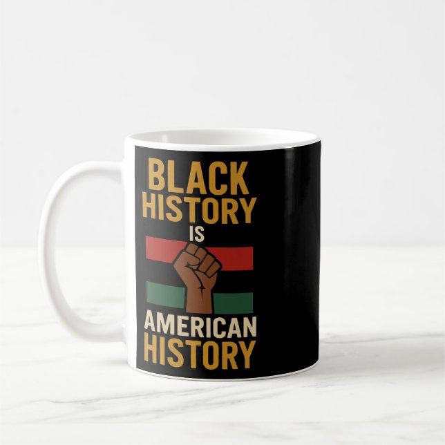 Caneca De Café Orgulho Afro-Americano Juneteenth História Negra (Esquerda)