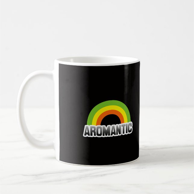Caneca De Café Orgulho Aromântico (Esquerda)