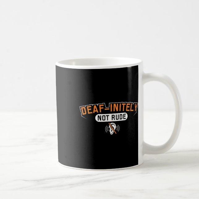 Caneca De Café Orgulho Audição Perda Consciência Surda Consciênci (Direita)