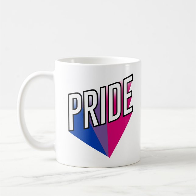 Caneca De Café Orgulho Bissexual Explode (Esquerda)