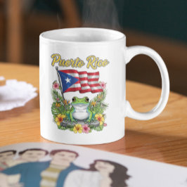 Caneca De Café Orgulho Boricua Sapo Porto Rico Coquí