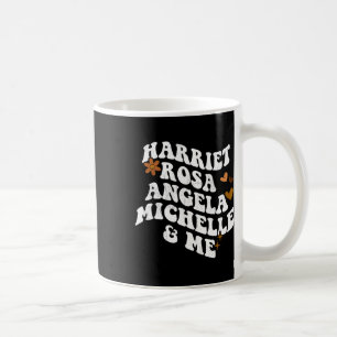 Caneca De Café Orgulho da Melanina Retro Groovy Harriet Rosa Ange