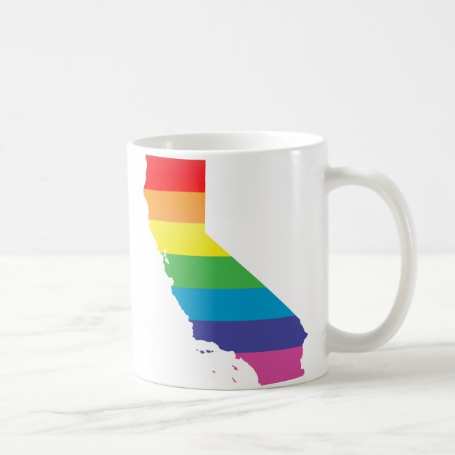 Caneca De Café orgulho de Califórnia. listrado (Direita)