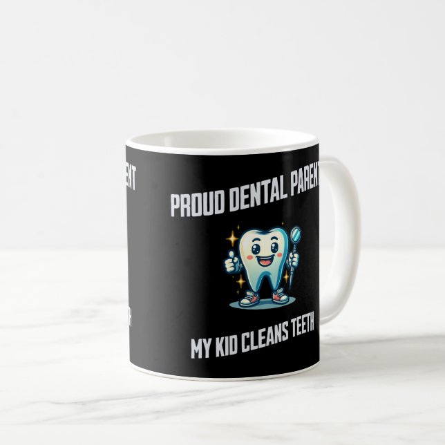 Caneca De Café Orgulho de pais dentários (Frente Esquerda)