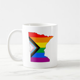 Caneca De Café Orgulho de Progresso LGBTQ do Orgulho Estatal de M