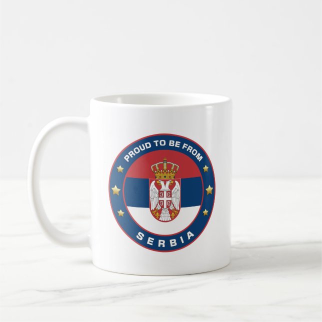 Caneca De Café Orgulho De Ser Da Sérvia (Esquerda)