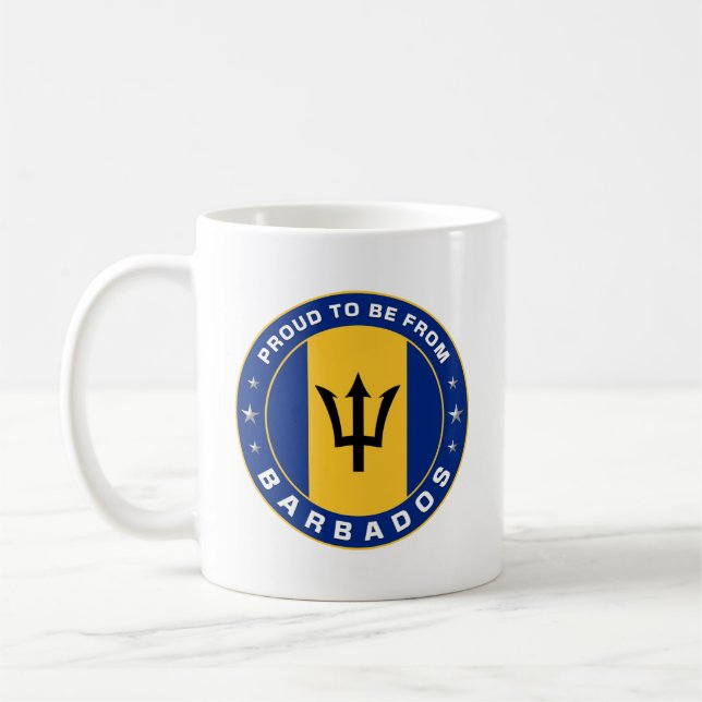 Caneca De Café Orgulho De Ser De Barbados (Esquerda)