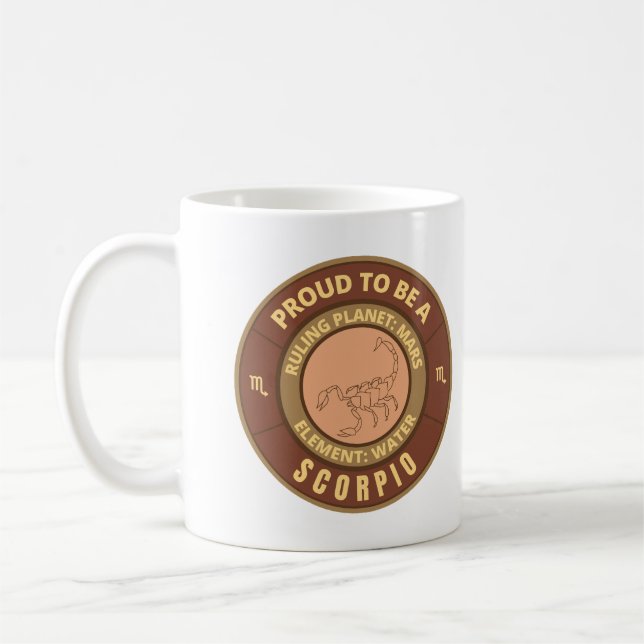 Caneca De Café Orgulho de ser Escorpião (Esquerda)