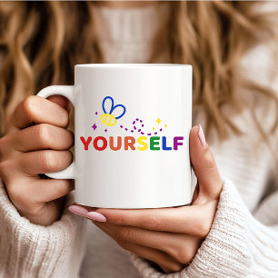 Caneca De Café Orgulho de Ser Você – Arco-íris LGBTQ+ com Arte de