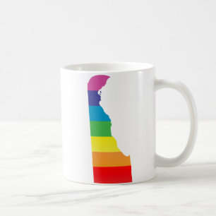 Caneca De Café orgulho delaware, listrado.