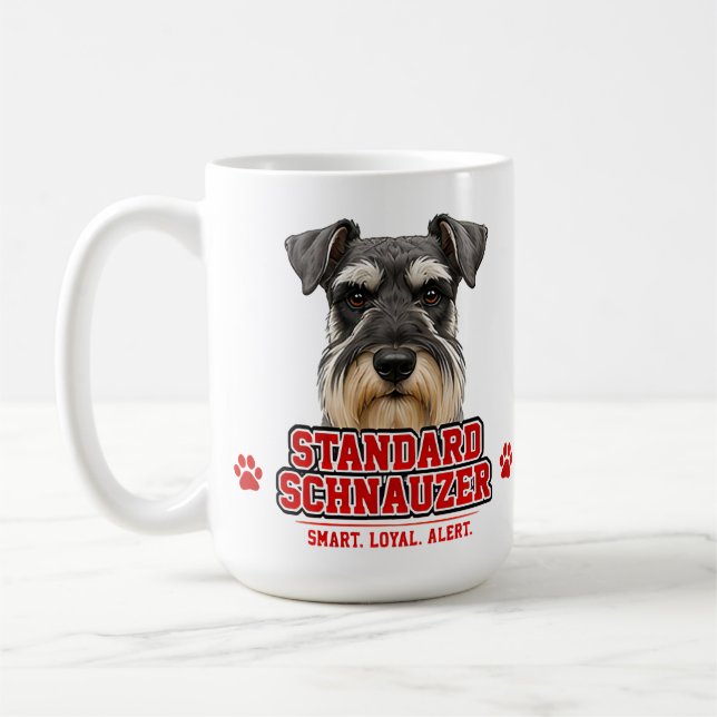 Caneca De Café 🐾 Orgulho do Amante do Schnauzer Padrão 🐾 (Esquerda)