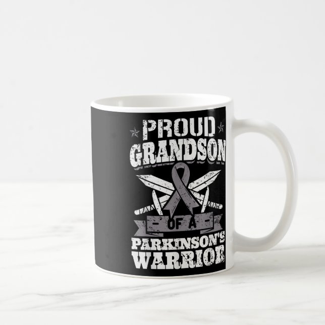 Caneca De Café Orgulho Do Avô De Um Guerreiro Parkinsons Pd Aware (Direita)