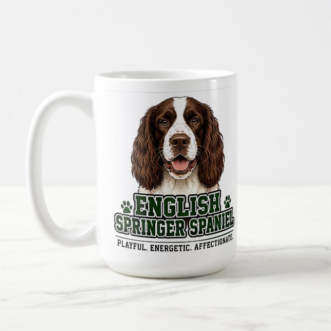 Caneca De Café 🐾 Orgulho do English Springer Spaniel 🐾 (Esquerda)
