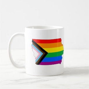 Caneca De Café Orgulho do Estado de Iowa LGBTQ Progresso Orgulho