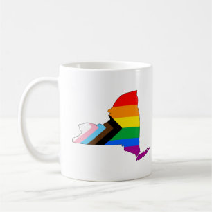 Caneca De Café Orgulho do Estado de Nova York LGBTQ Progress Prid