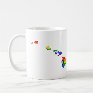 Caneca De Café Orgulho do Estado do Havaí LGBTQ Progress Pride