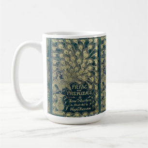 Caneca De Café Orgulho e Preconceito Tampa de Pavão